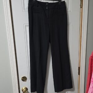 Larry Levine Black Wide-Leg Dress Trousers
